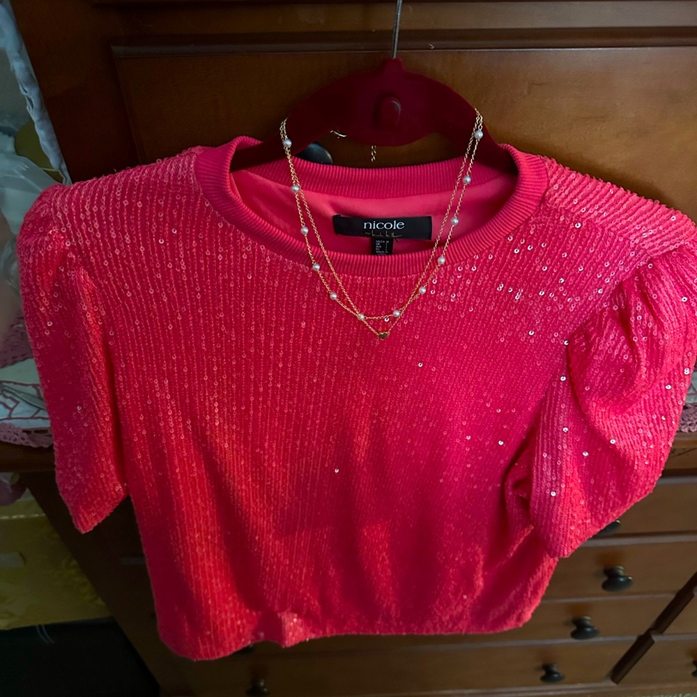 Nicole Miller sequin top never worn